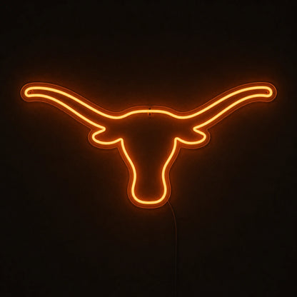 Hand Held Texas Longhorn Vintage LED Neon Sign main product image