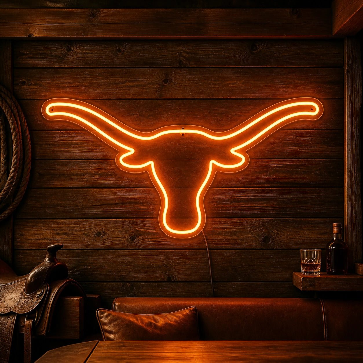 Hand Held Texas Longhorn Vintage LED Neon Sign - Shineneon