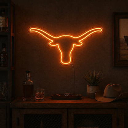 Hand Held Texas Longhorn Vintage LED Neon Sign - Shineneon