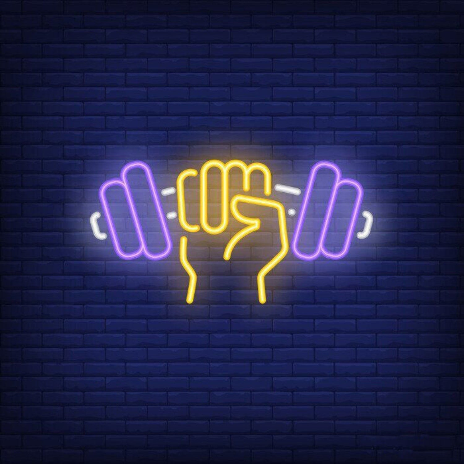 Hand Holding Barbell Led Neon Sign | Shineneon