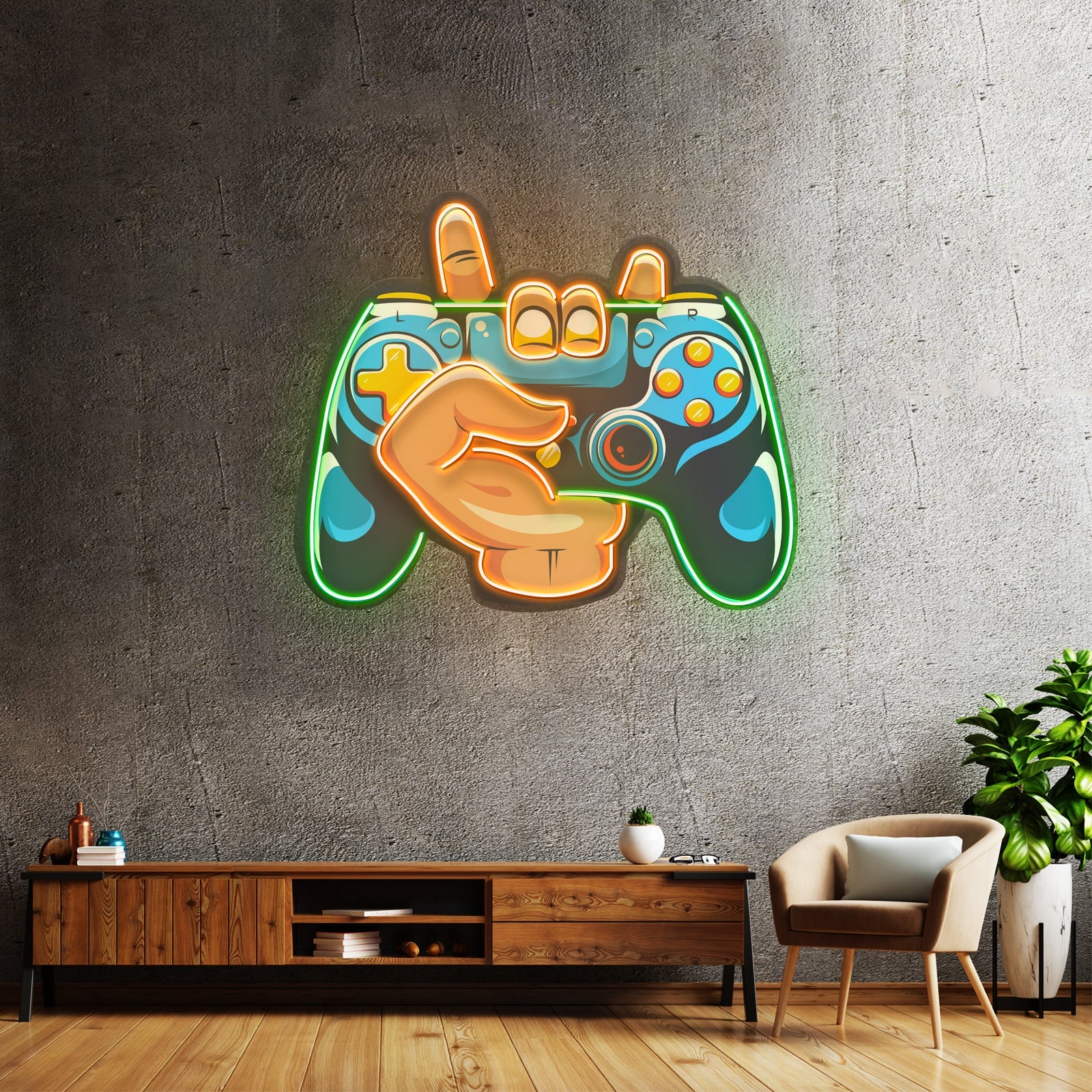 Hand Holding Game Led Neon Sign Light Custom Led Signs - Shineneon