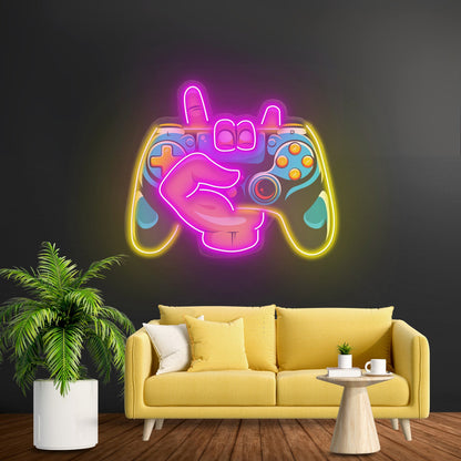 Hand Holding Game Led Neon Sign Light Custom Led Signs - Shineneon