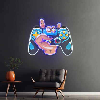 Hand Holding Game Led Neon Sign Light Custom Led Signs