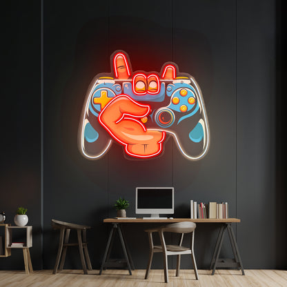 Hand Holding Game Led Neon Sign Light Custom Led Signs
