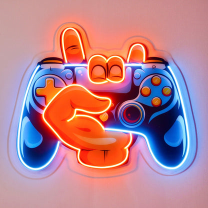 Hand-Holding Game Uv Printed Led Neon Sign For Gaming Room Decor | Shineneon