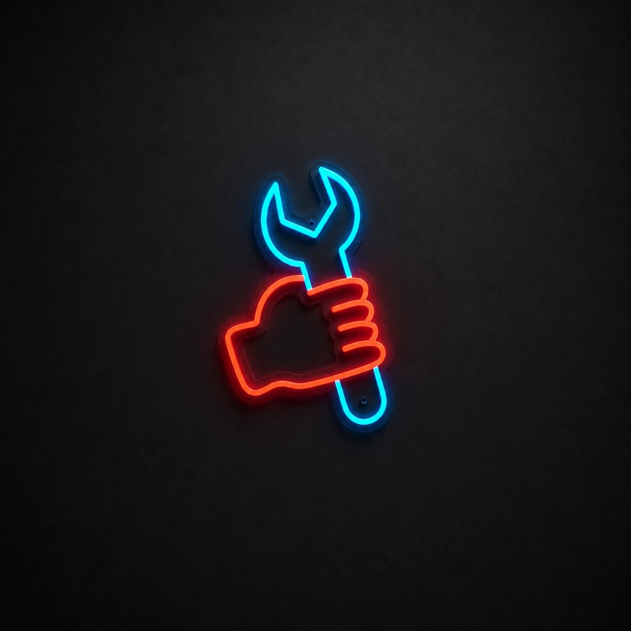 Hand Holding Wrench Vintage LED Neon Sign - Shineneon