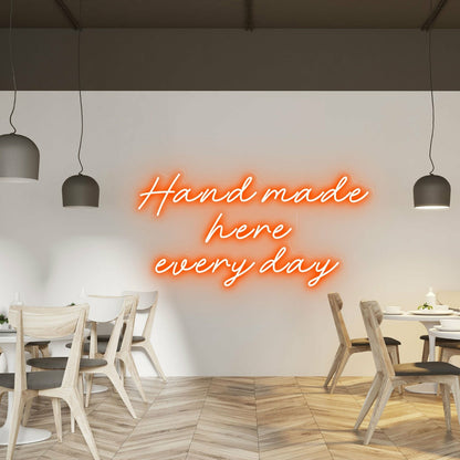 Hand Made Here Every Day Highlight Craftsmanship With Neon Art | Shineneon