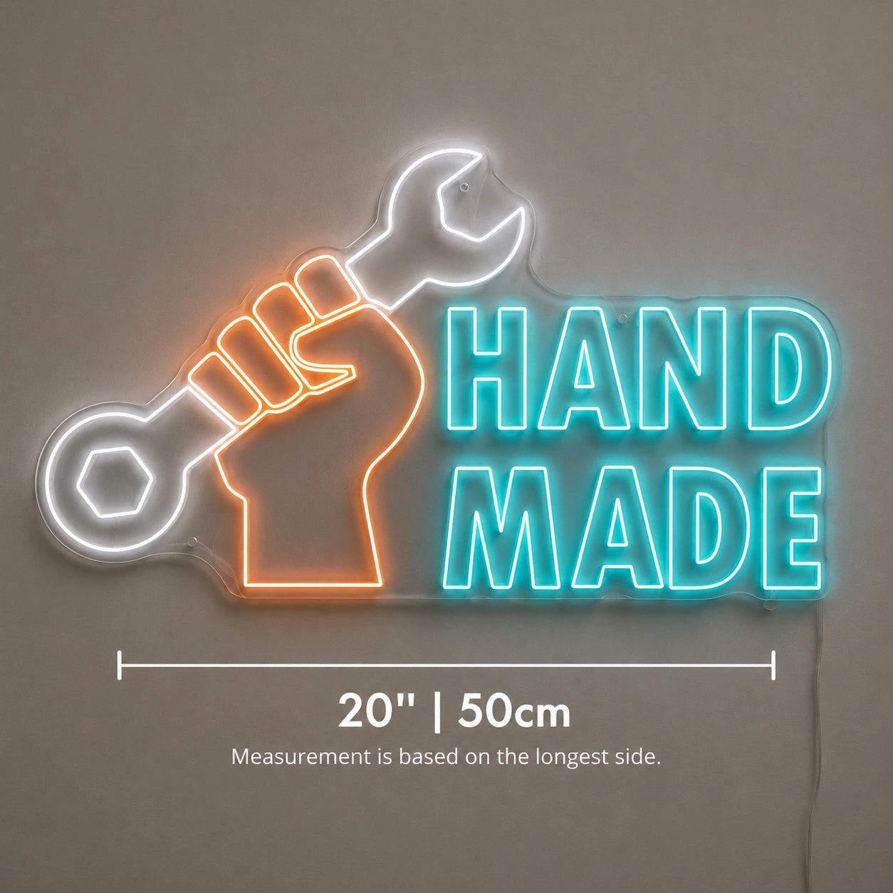 Hand Made Wrench Neon Sign LED Neon Sign size image