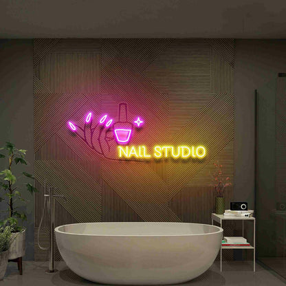Hand Nail Uv Led Neon Sign Hand Nail Store Sign Beauty Salon Sign | Shineneon