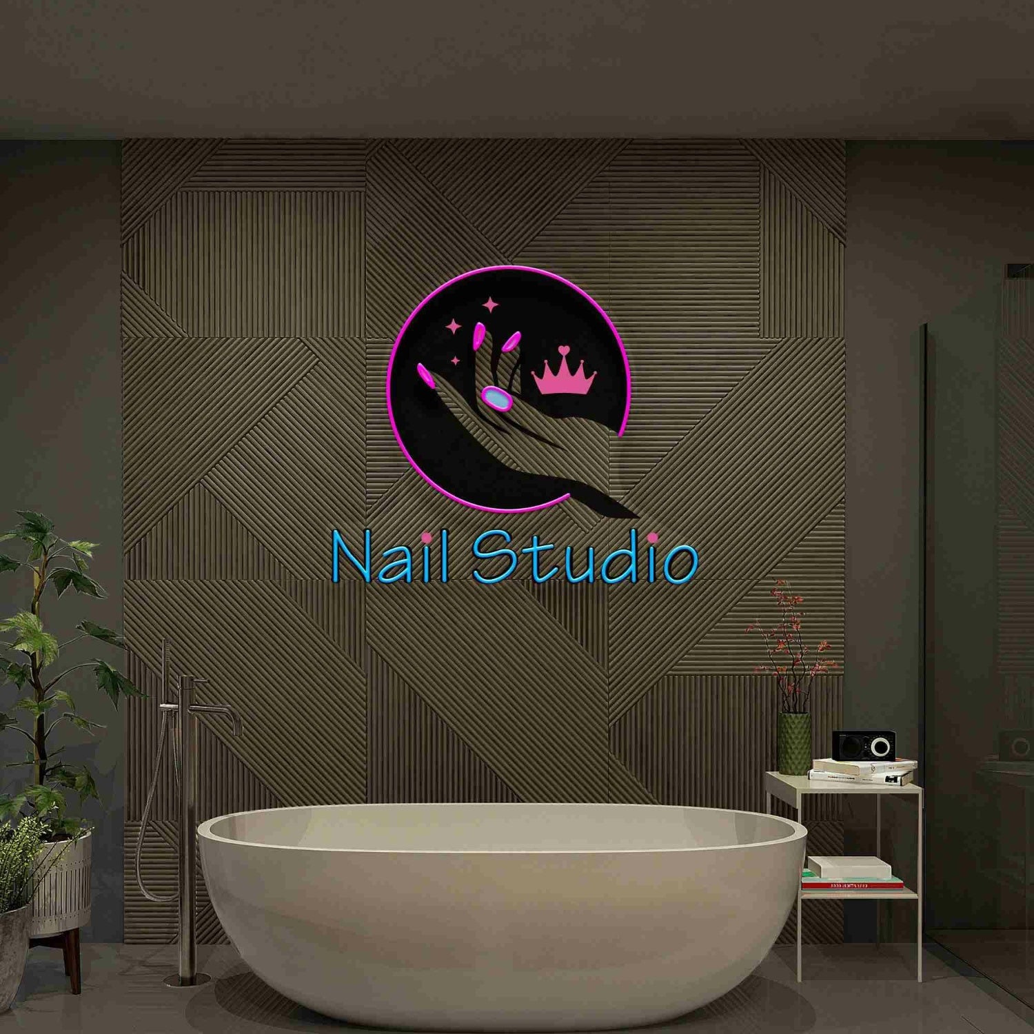 Hand Nails Studio Store Sign Hand And Lashes Led Uv Led Neon Sign | Shineneon
