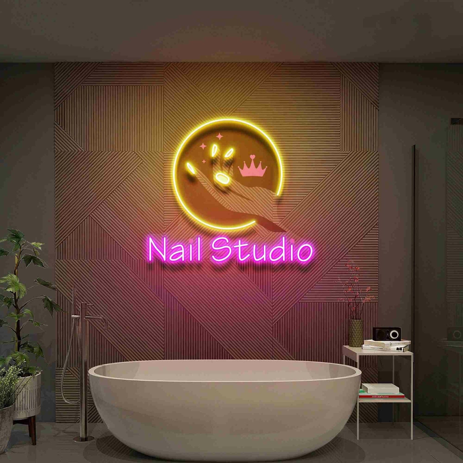 Hand Nails Studio Store Sign Hand And Lashes Led Uv Led Neon Sign | Shineneon