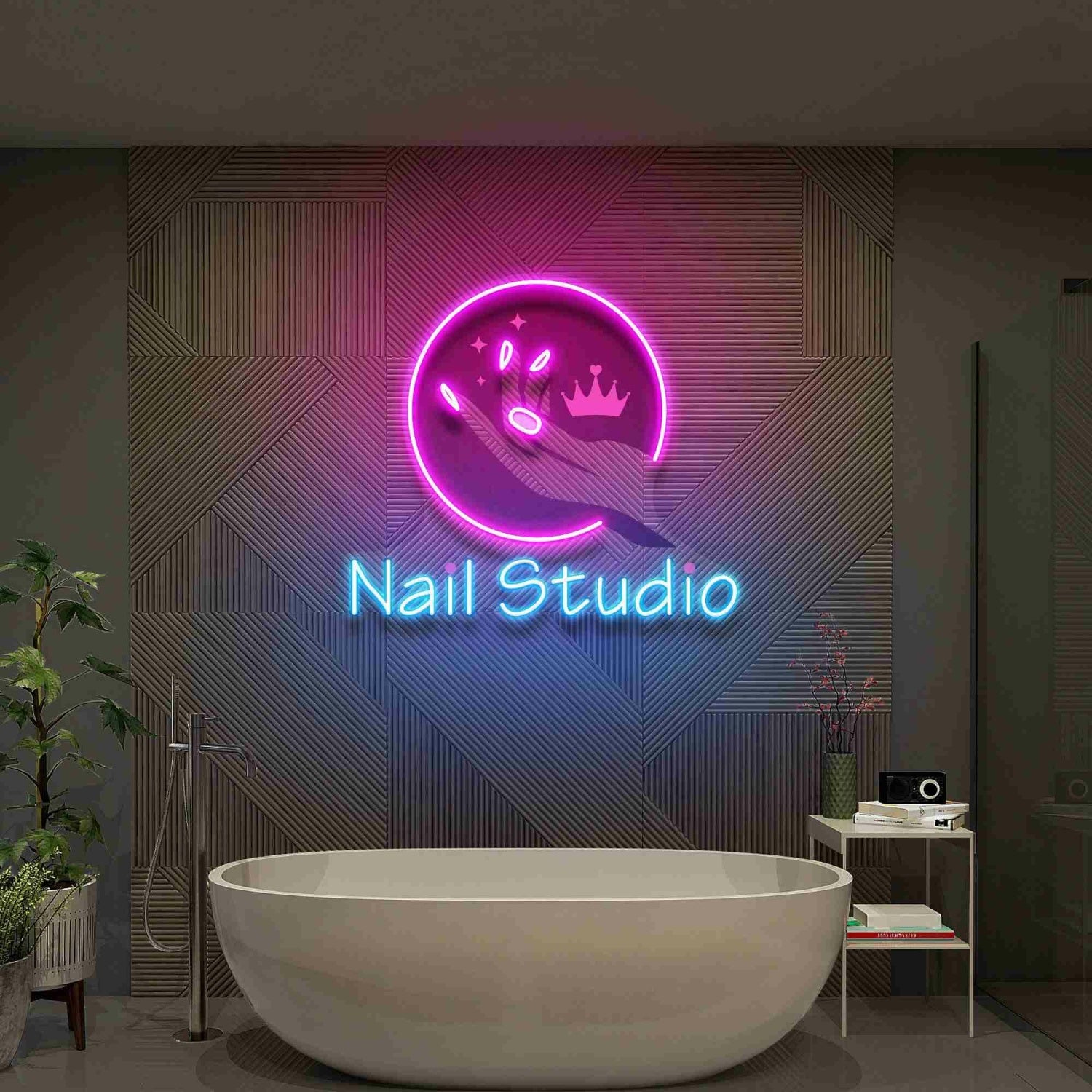 Hand Nails Studio Store Sign Hand And Lashes Led Uv Led Neon Sign | Shineneon