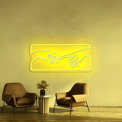 Hand Of God Neon Sign Wall Art Light Neon Signs For Bedroom - Shineneon