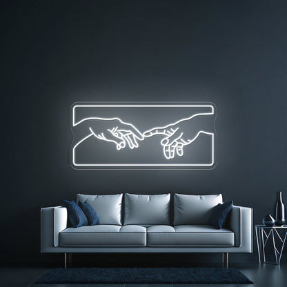 Hand Of God Neon Sign Wall Art Light Neon Signs For Bedroom - Shineneon