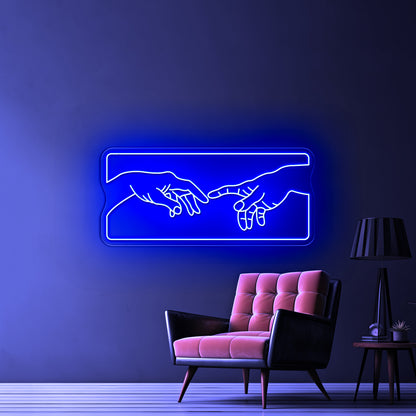 Hand Of God Neon Sign Wall Art Light Neon Signs For Bedroom
