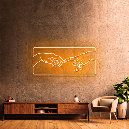 Hand Of God Neon Sign Wall Art Light Neon Signs For Bedroom