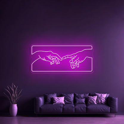 Hand Of God Neon Sign Wall Art Light Neon Signs For Bedroom