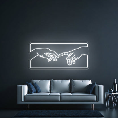 Hand Of God Neon Sign Wall Art Light Neon Signs For Bedroom