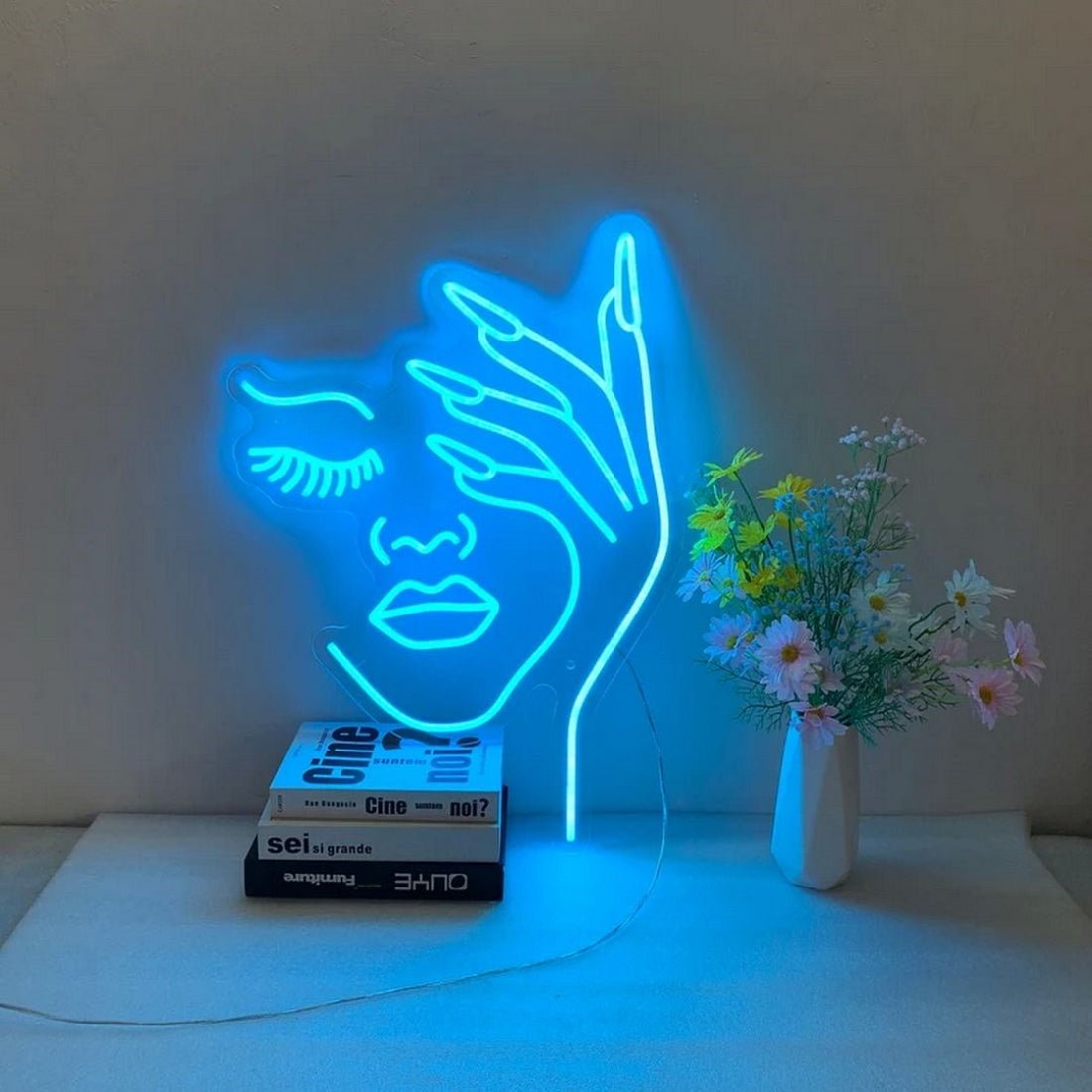 Hand Over Face Led Sign Business Neon Sign - Shineneon