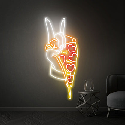 Hand Pizza Led Neon Sign | Shineneon