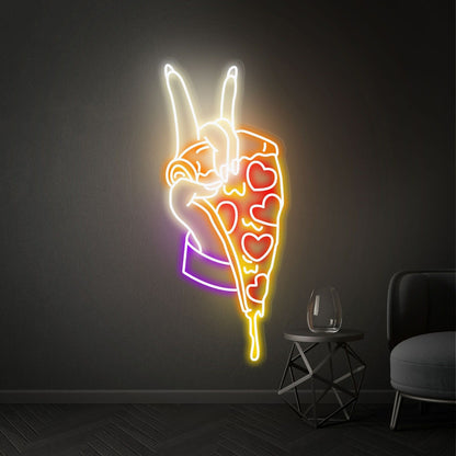 Hand Pizza Led Neon Sign | Shineneon