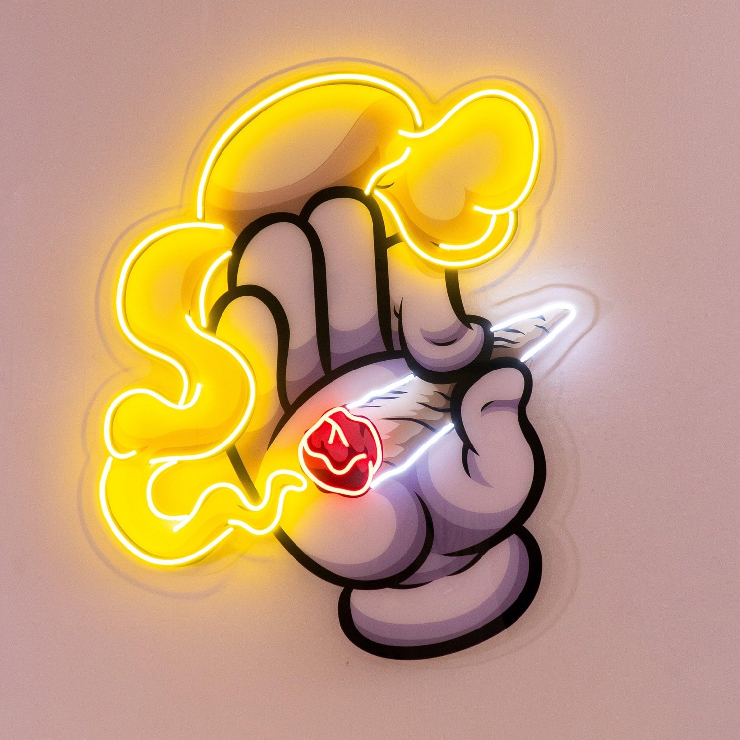 Hand Smoker Candy-Colored Uv Printed Led Neon Sign For Bar Lounge Decor | Shineneon