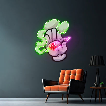 Hand Smoker Custom Led Signs Artwork For Sale - LED neon sign view 9