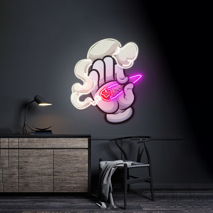 Hand Smoker Custom Led Signs Artwork For Sale - LED neon sign view 8