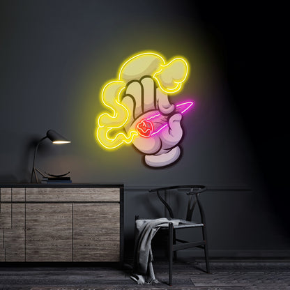 Hand Smoker Custom Led Signs Artwork For Sale - LED neon sign view 7
