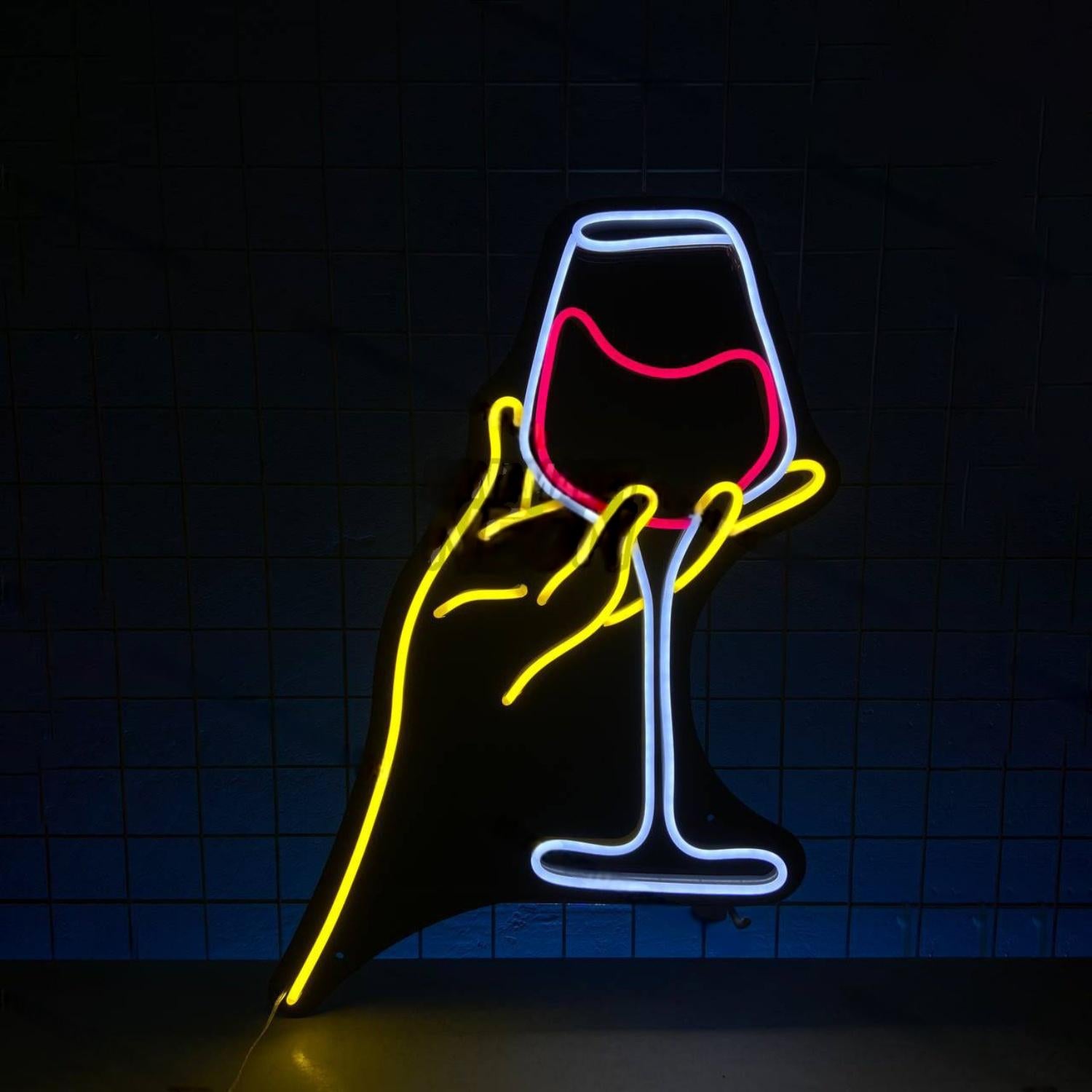 Hand Wine Led Neon Sign Led Decor | Shineneon