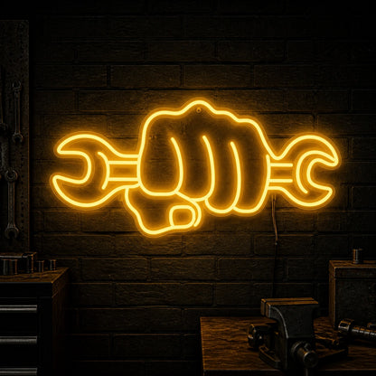 Hand Wrench Vintage LED Neon Sign high-converting product image