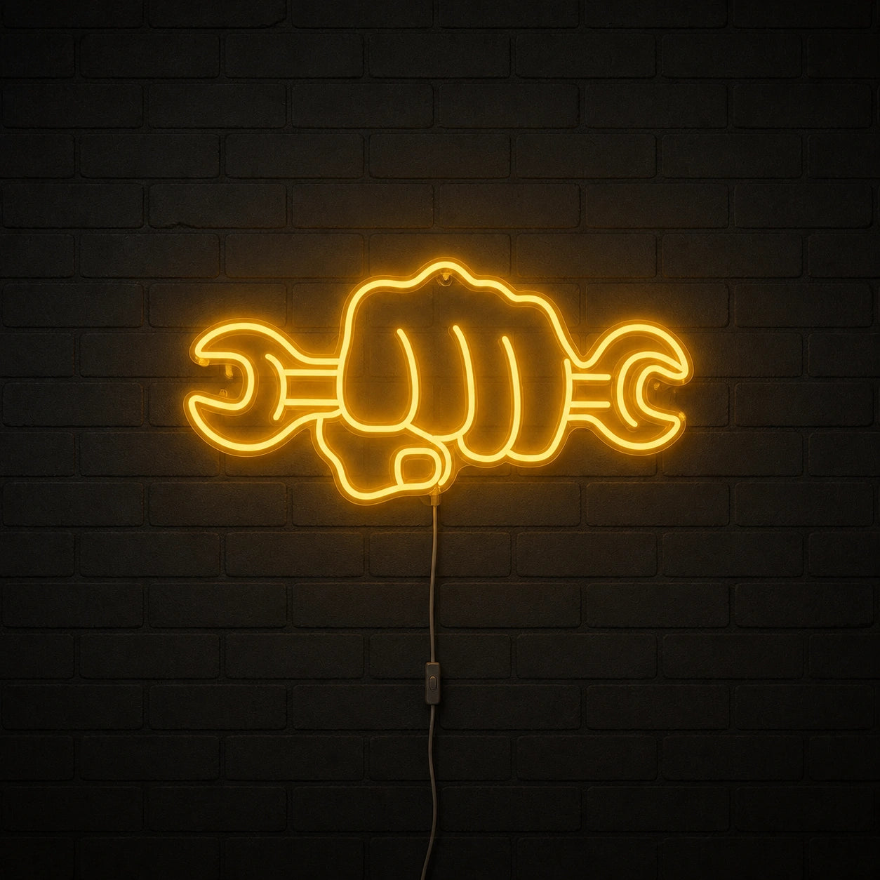 Hand Wrench Vintage LED Neon Sign size image