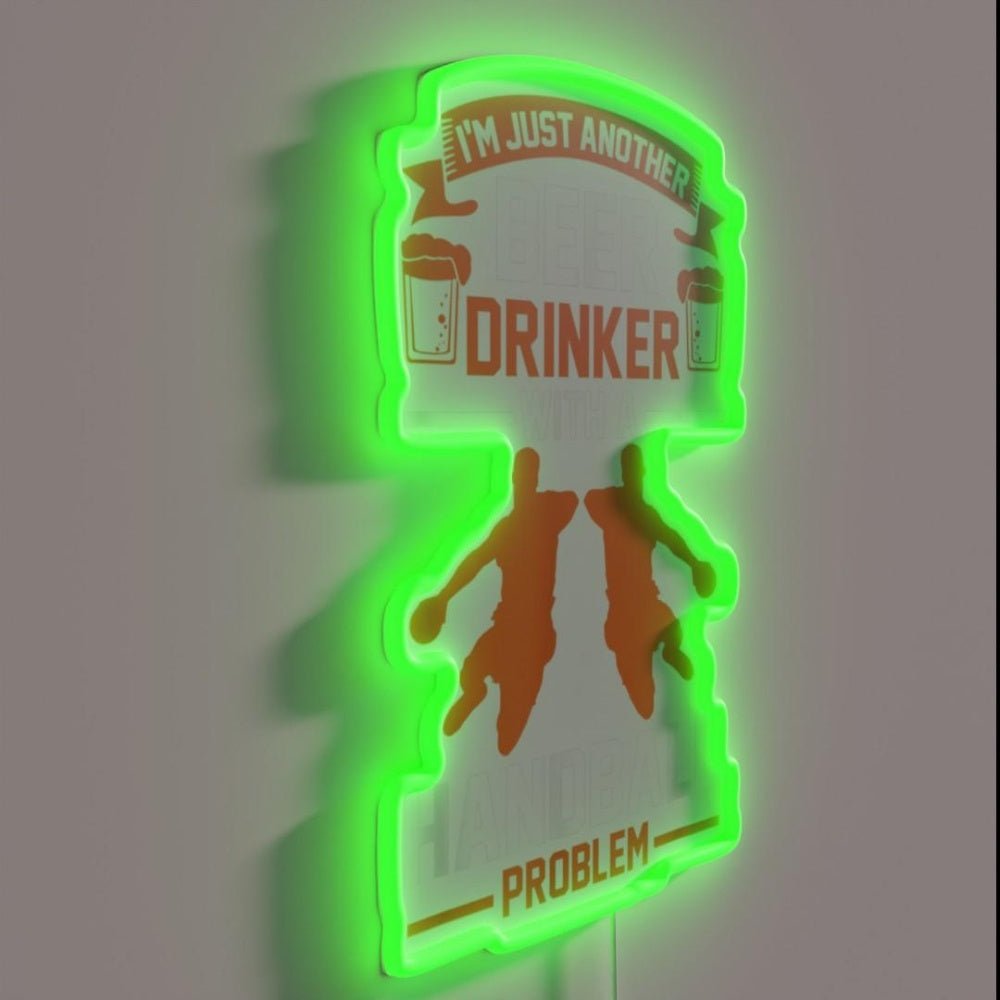 Handball Beer Drinker Gift Rgb Led Neon Sign - Shineneon