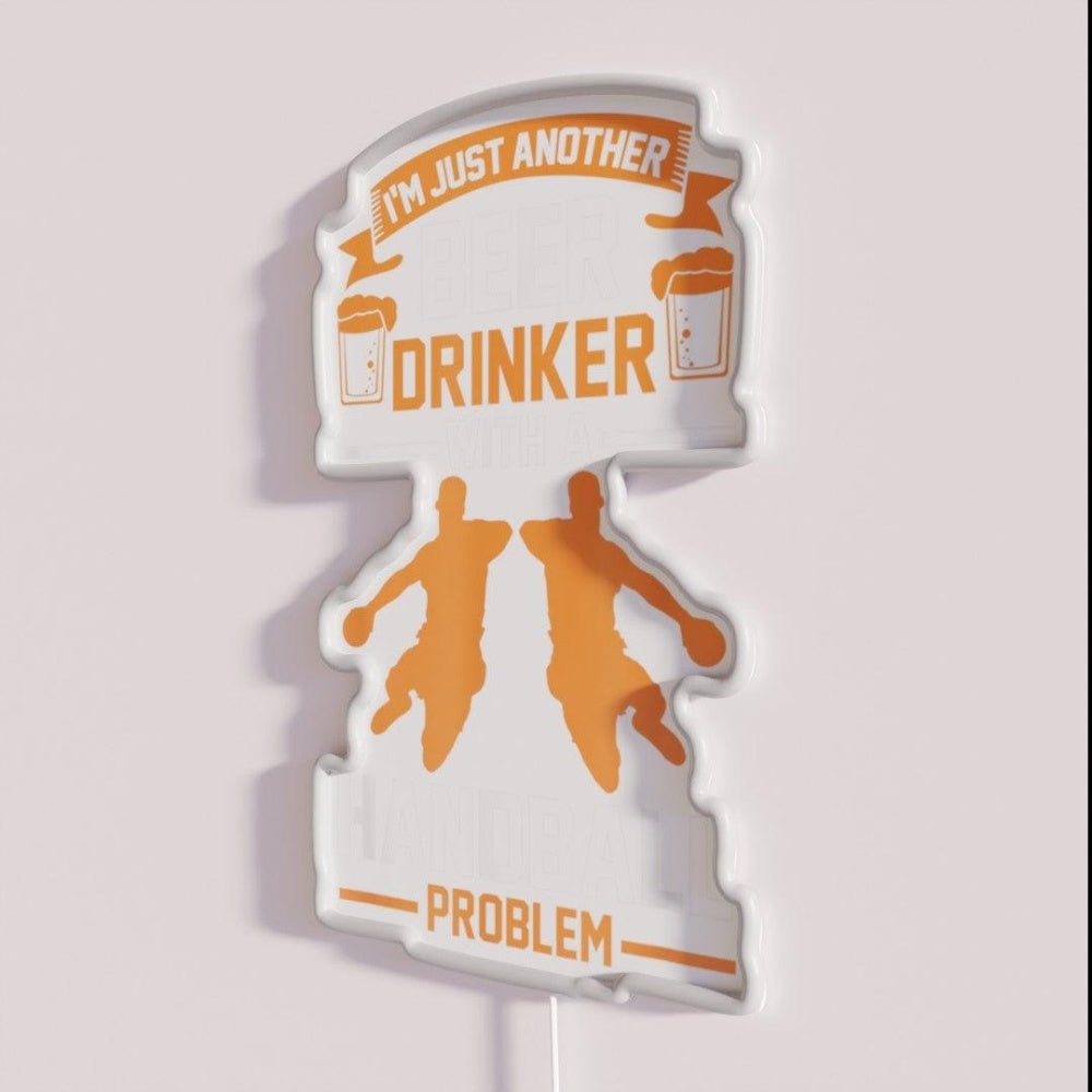 Handball Beer Drinker Gift Rgb Led Neon Sign - Shineneon