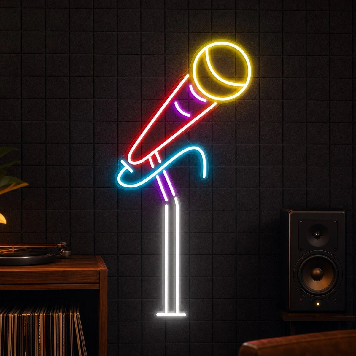 Handheld Microphone Stand LED Neon Sign - Shineneon