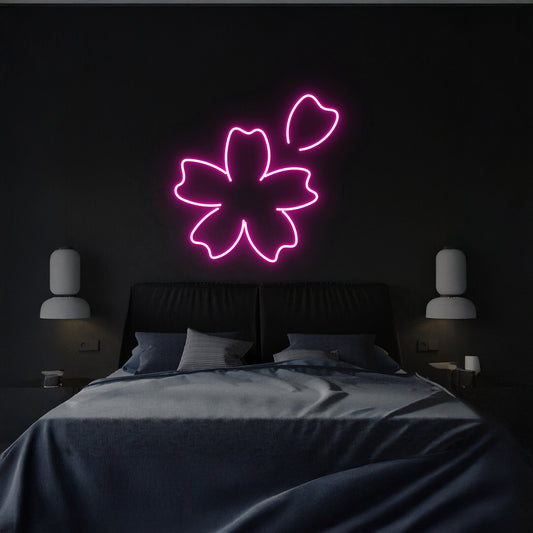 Handmade Cherry Blossom Led Neon Sign Sakura Gaming Room Decor