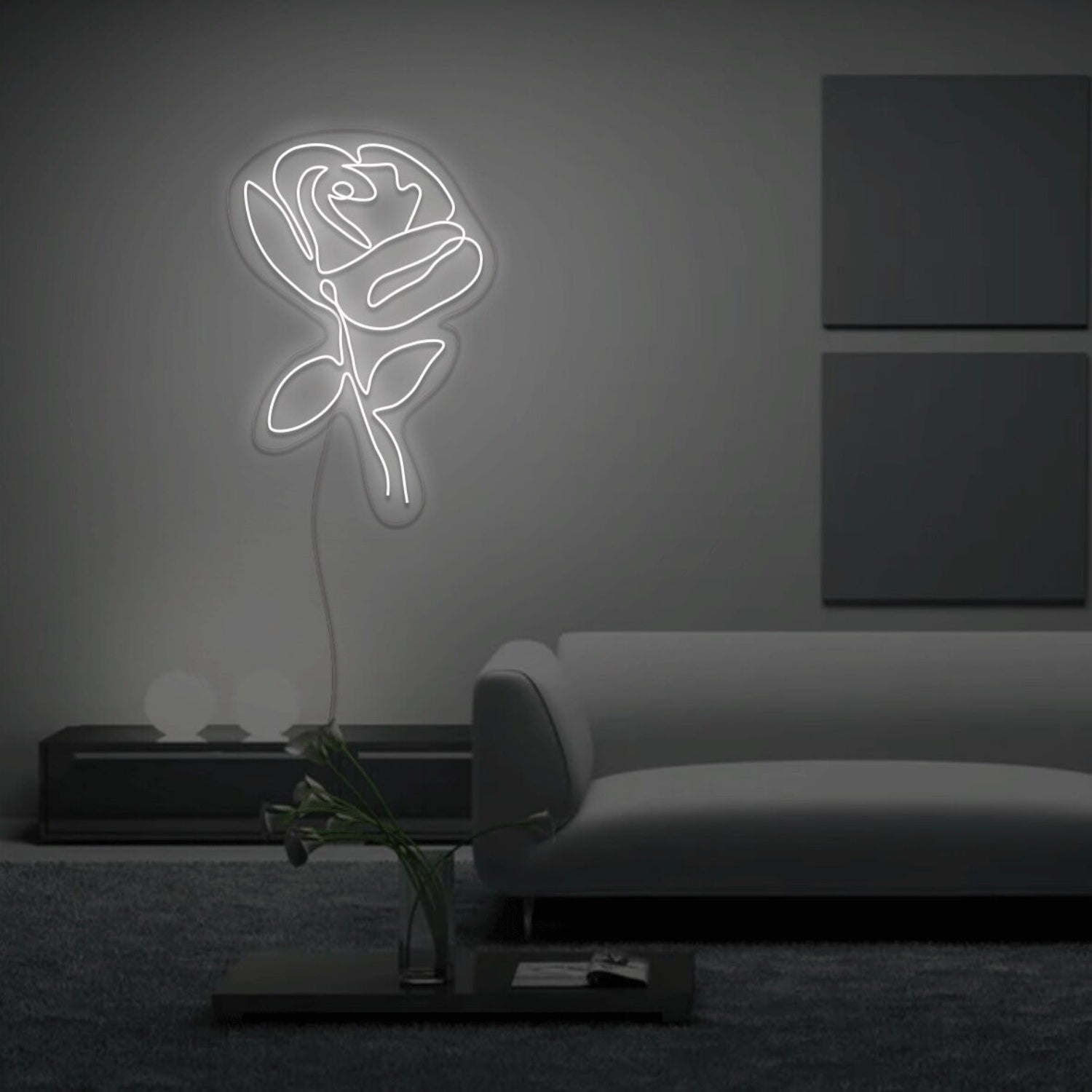 Handmade Roses Line Neon Sign | Shineneon