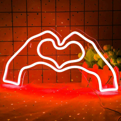 Hands Forming Heart Shape Neon Light | Shineneon