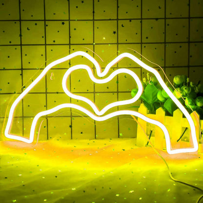 Hands Forming Heart Shape Neon Light | Shineneon
