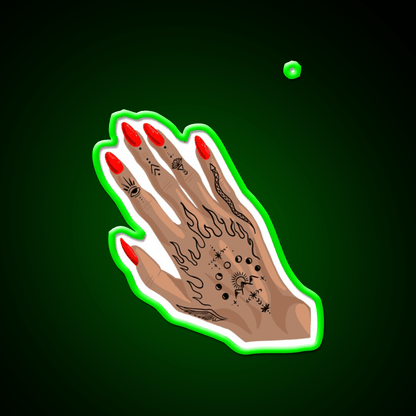 Hands On Nail Salon Led Neon Sign Rgb Color - Shineneon