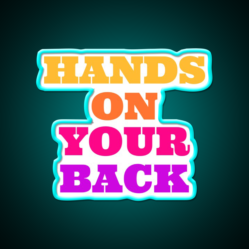 Hands On Your Back Gym Fitness Led Neon Sign Rgb Color