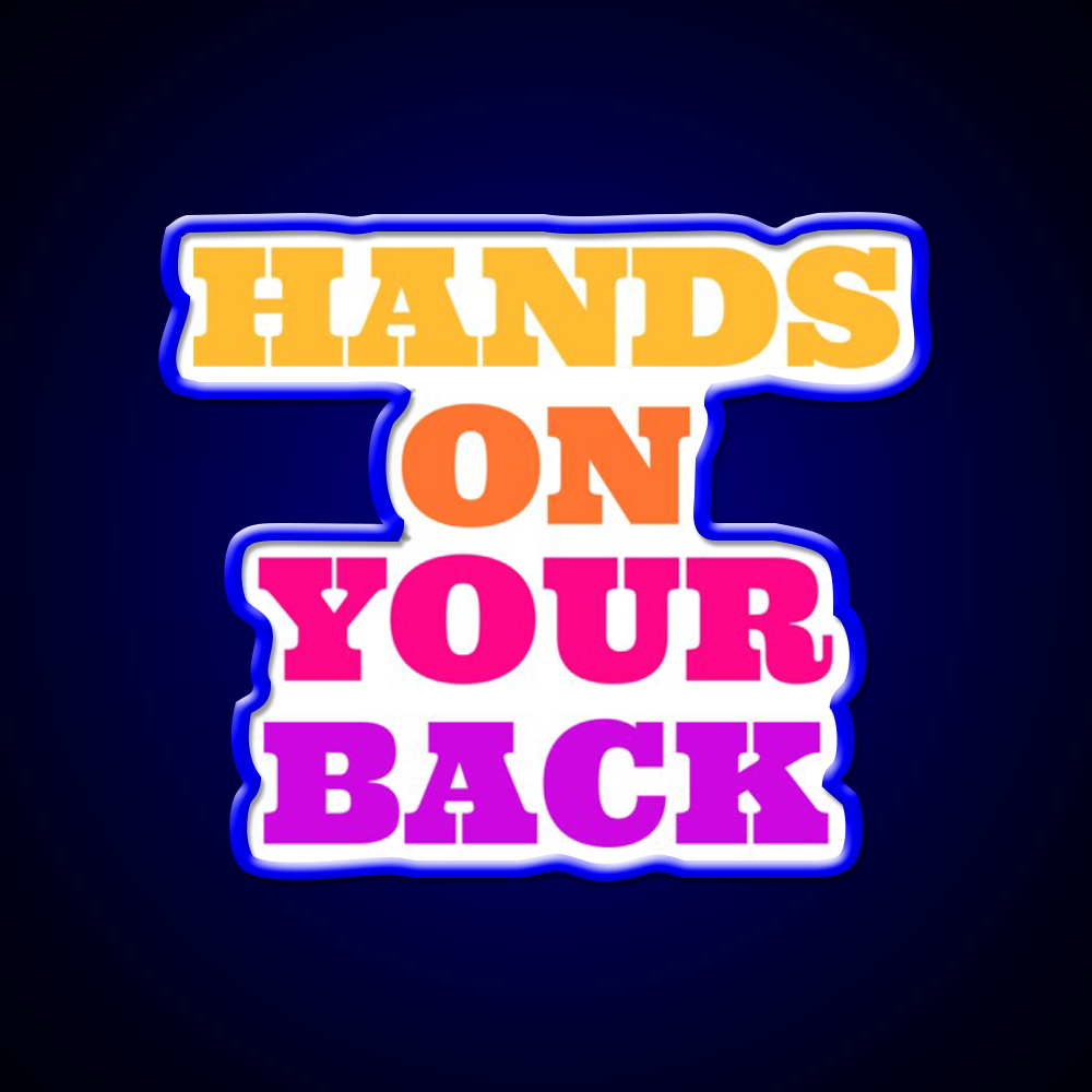 Hands On Your Back Gym Fitness Led Neon Sign Rgb Color