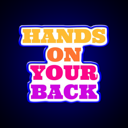 Hands On Your Back Gym Fitness Led Neon Sign Rgb Color