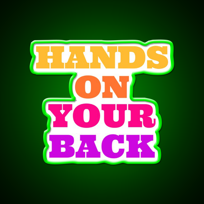 Hands On Your Back Gym Fitness Led Neon Sign Rgb Color