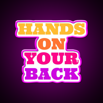 Hands On Your Back Gym Fitness Led Neon Sign Rgb Color