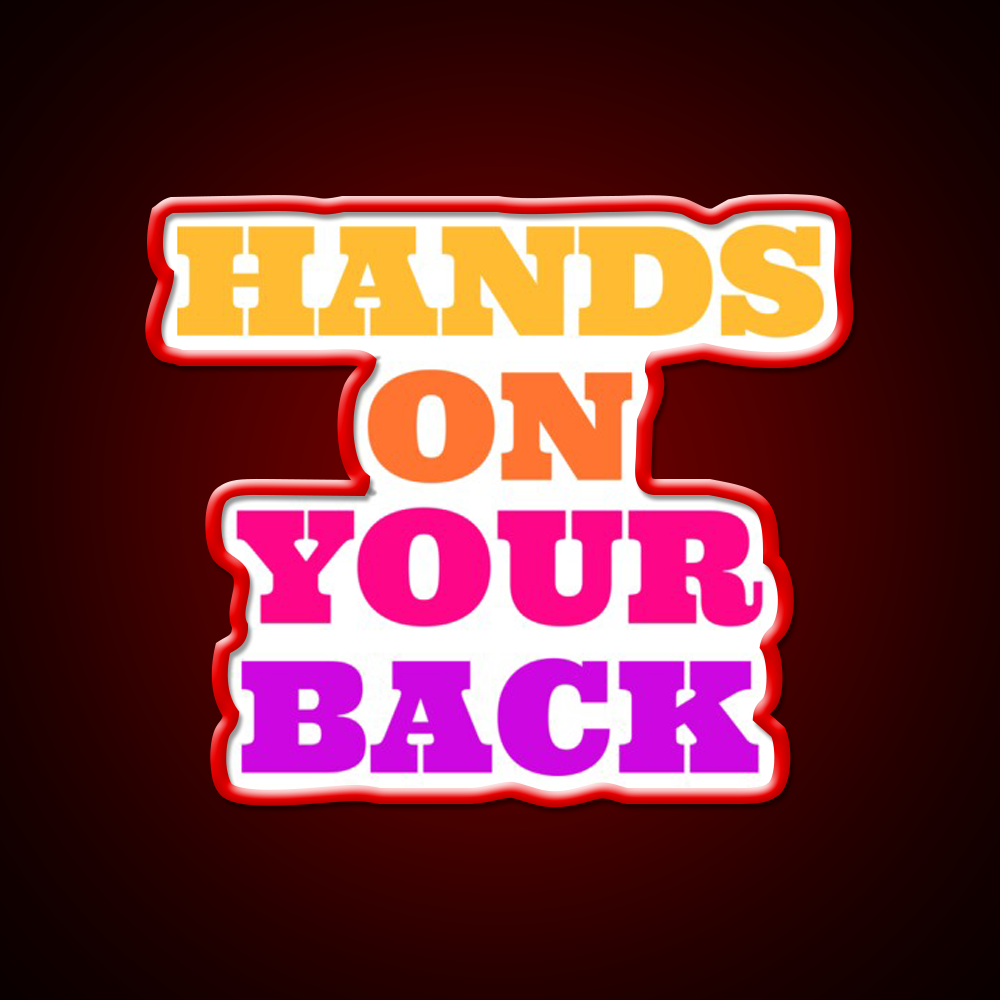 Hands On Your Back Gym Fitness Led Neon Sign Rgb Color