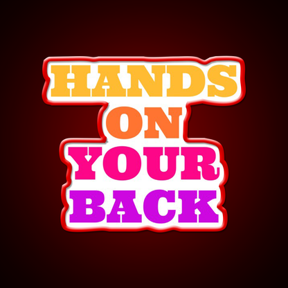 Hands On Your Back Gym Fitness Led Neon Sign Rgb Color