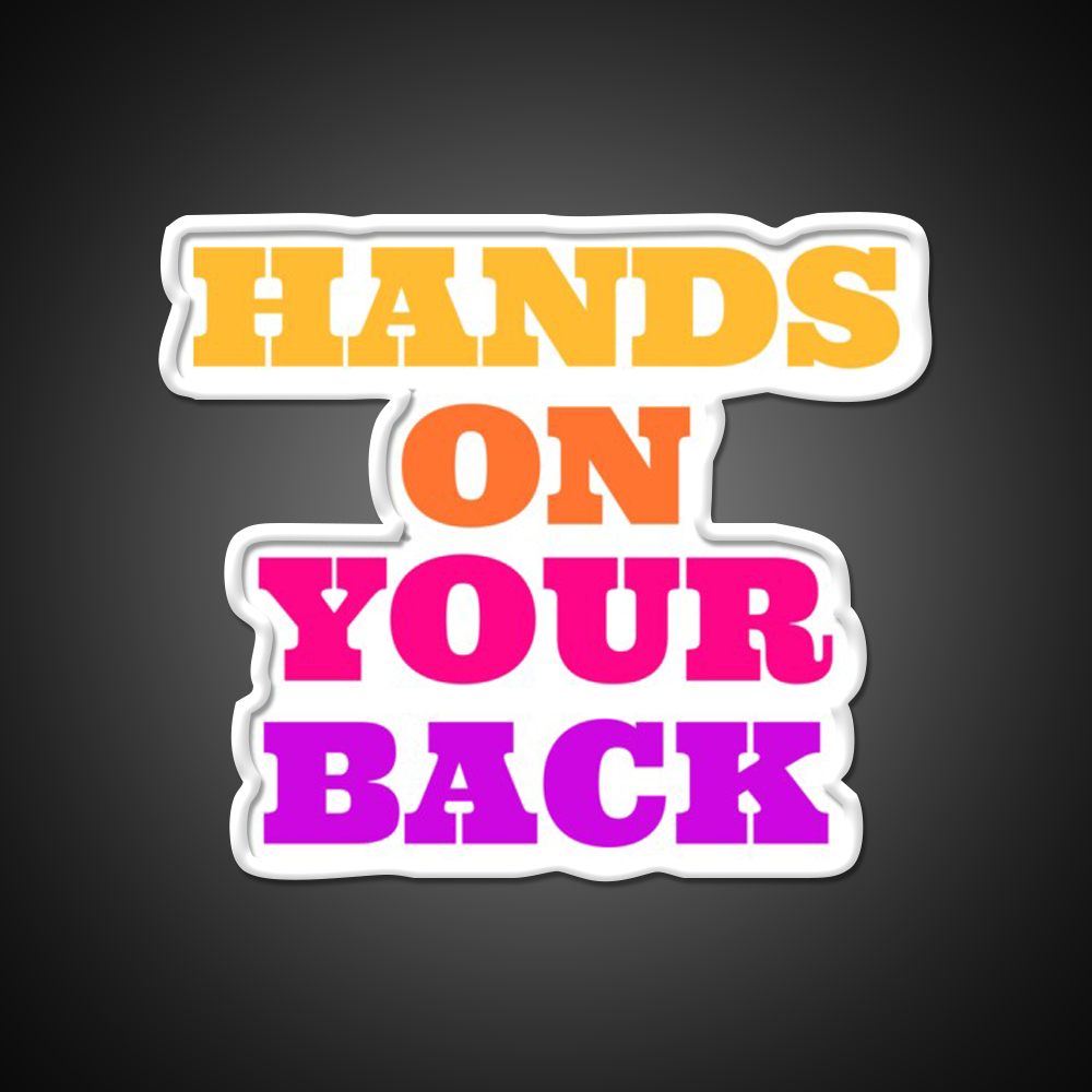 Hands On Your Back Gym Fitness Led Neon Sign Rgb Color