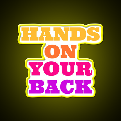 Hands On Your Back Gym Fitness Led Neon Sign Rgb Color