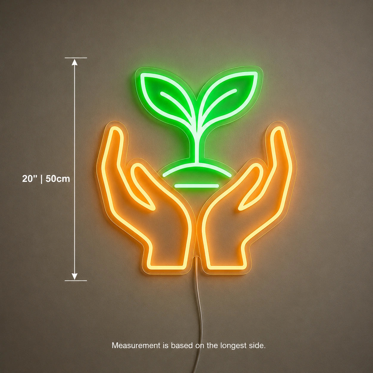 Hands Sprout Neon Sign LED Neon Sign size image